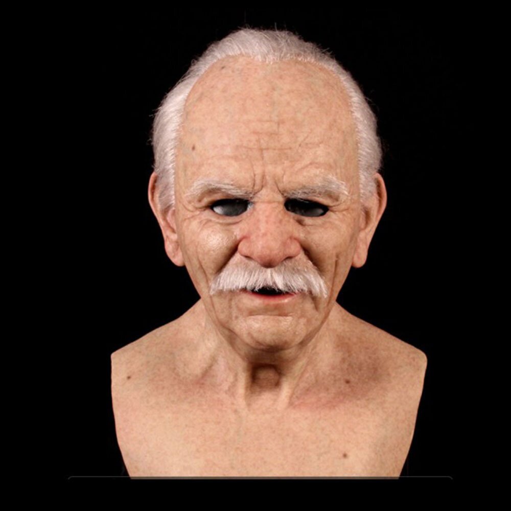 ElderMorph™ - Hyperrealistische Old-Man-Maske mit beweglichem Mund