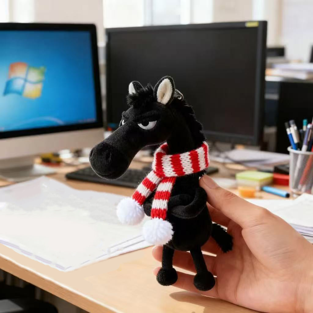 Cool Horse Plush Charm™ – Stylischer Plüschanhänger