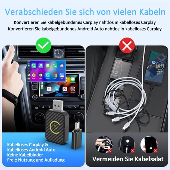 Kabelloser CarPlay- und Android Auto-Adapter