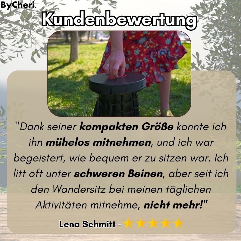 WanderSeat™ - Tragbarer Klapphocker