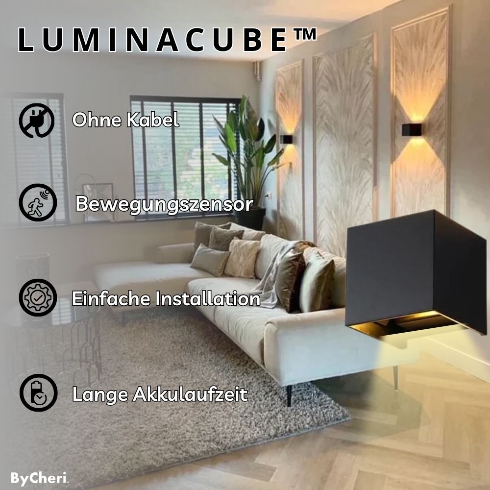 LuminaCube™ - Kabellose LED-Wandleuchte