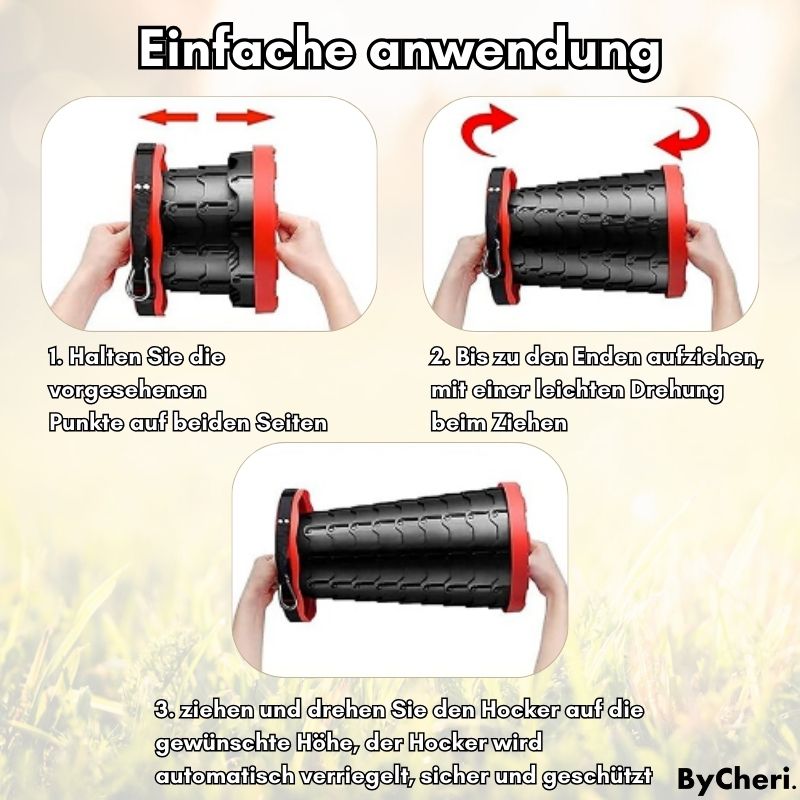 WanderSeat™ - Tragbarer Klapphocker