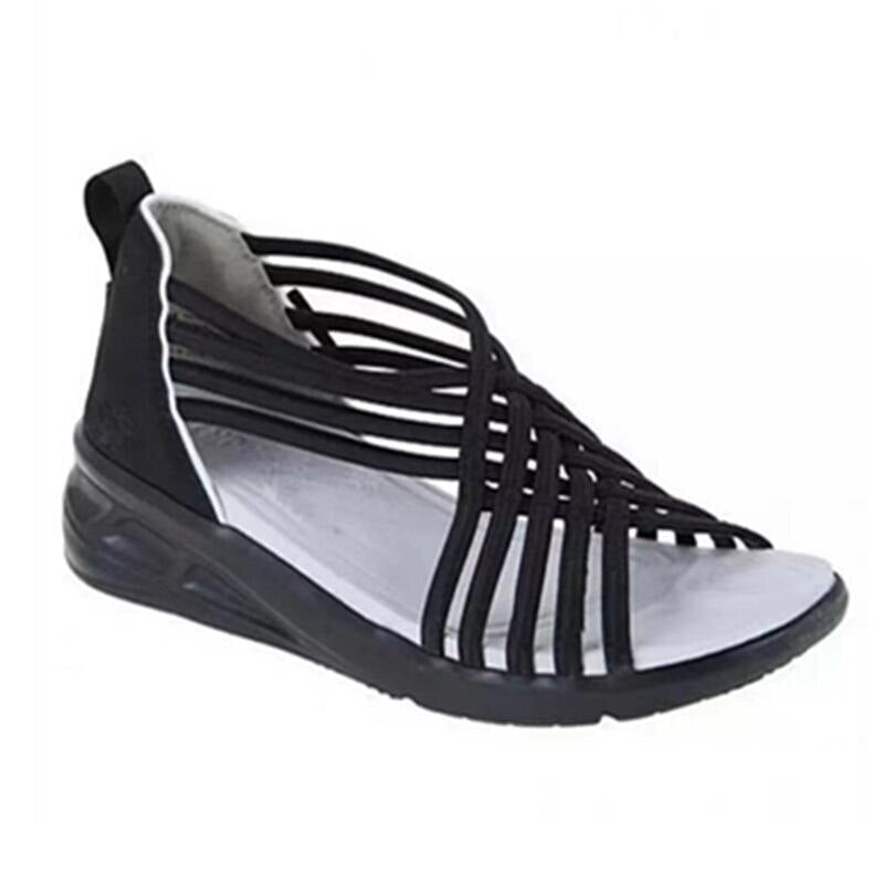 Ivana | Damen Keilsandalen mit Riemchendesign