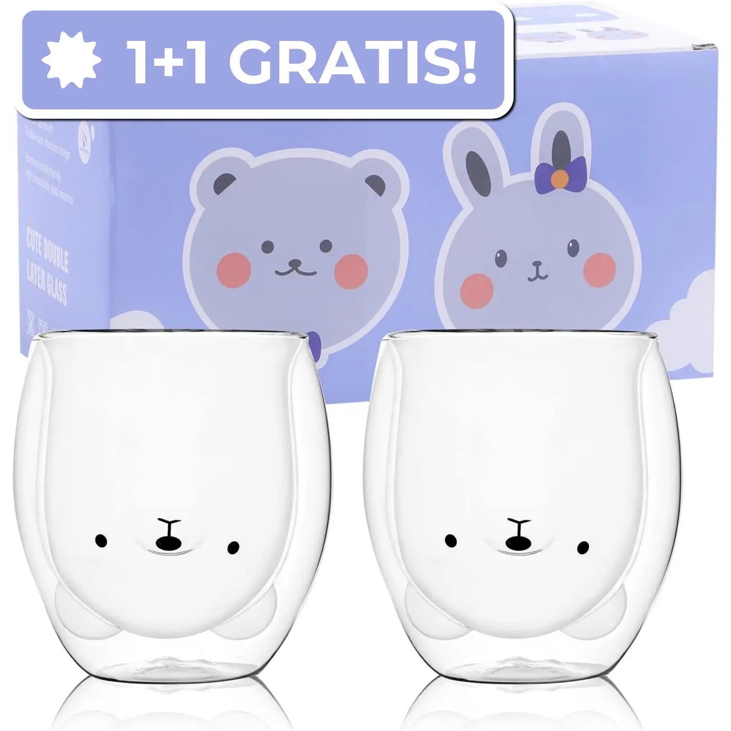 1+1 GRATIS | HugMug™ - Doppelwandige Bären-Tassen für warme