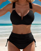 Ioana - Hoog uitgesneden damesbikini met v-detail en brede bandjes