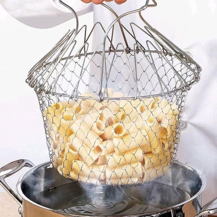 1+1 Gratis | Strainbasket | Ausziehbarer Edelstahl-Siebkorb für Frittieren & Abtropfen