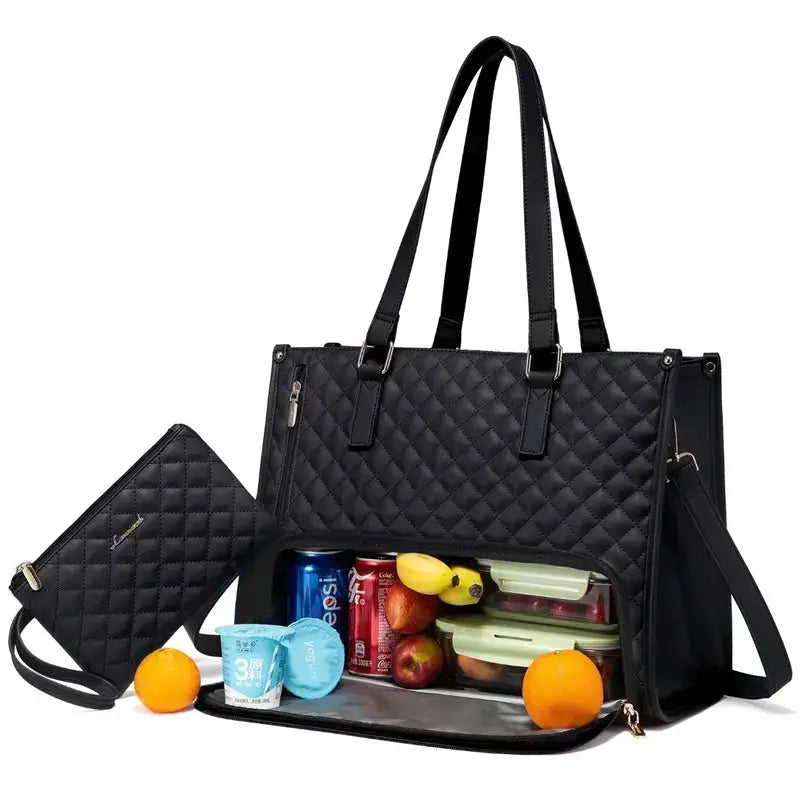 2-in-1 Isolier-Tasche mit Laptopfach – Stilvoll & Praktisch für Arbeit und Alltag