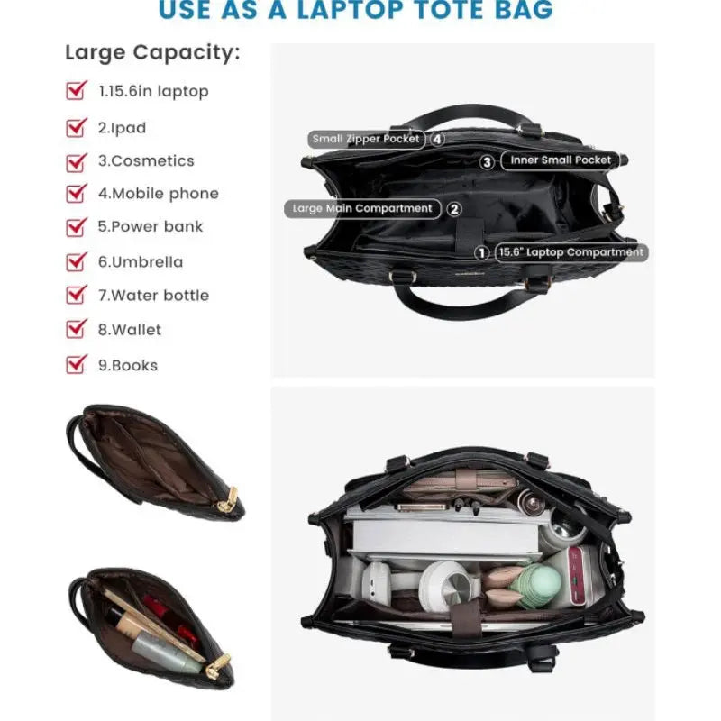 2-in-1 Isolier-Tasche mit Laptopfach – Stilvoll & Praktisch für Arbeit und Alltag