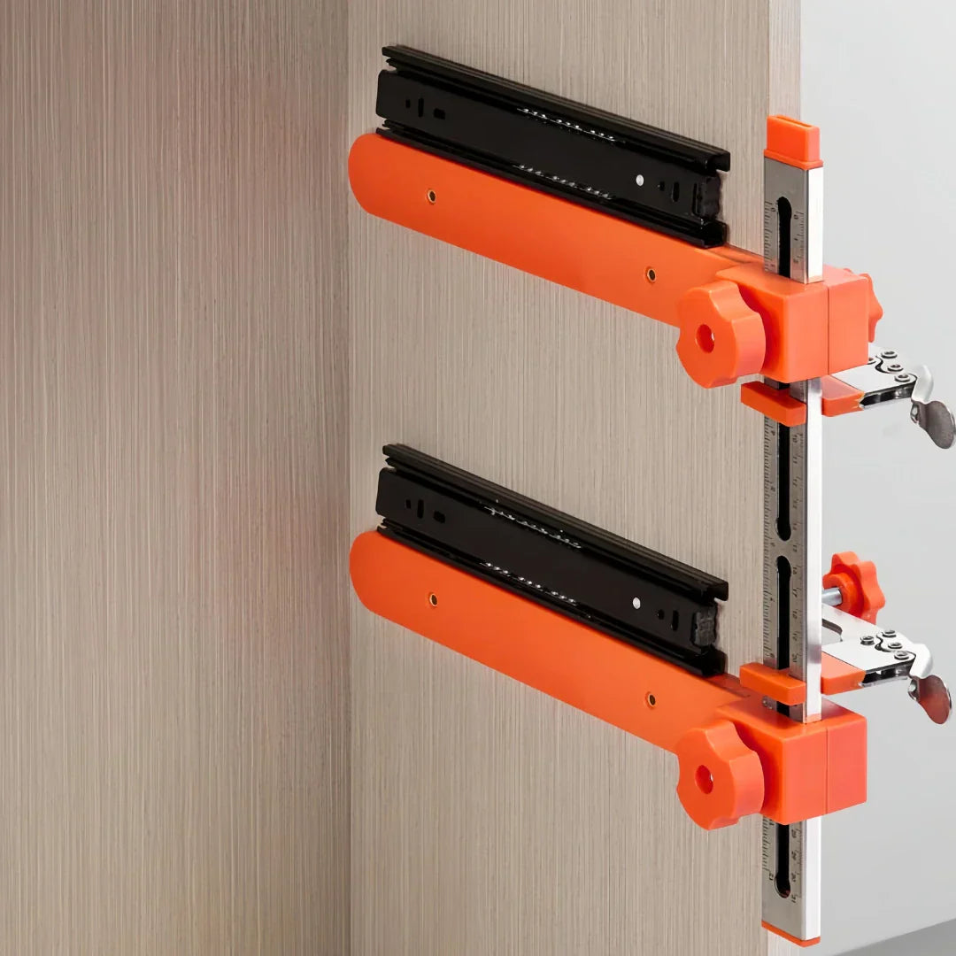 Fivalo™ Schubladenschienen-Montagelehre mit Schnellspannzwinge