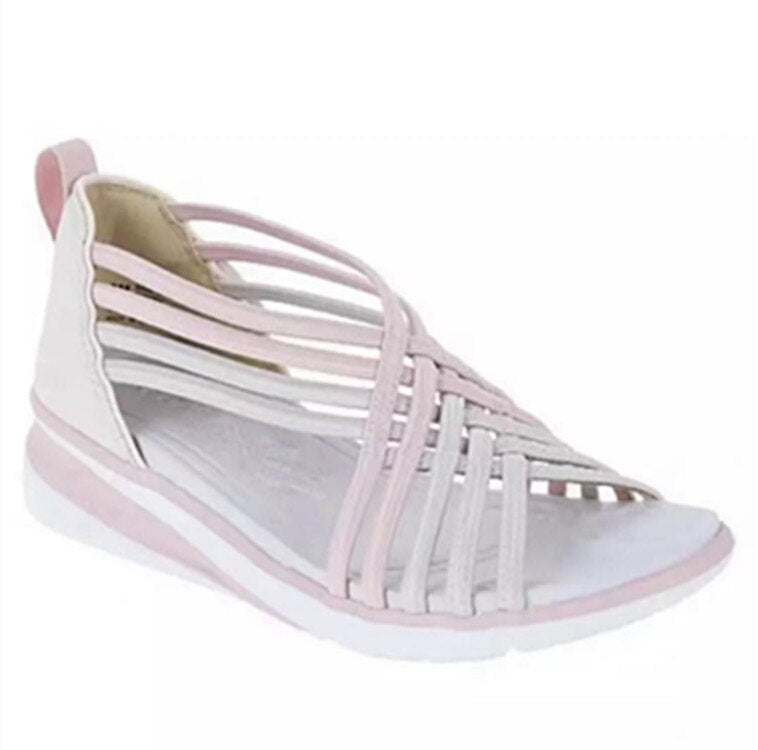 Ivana | Damen Keilsandalen mit Riemchendesign