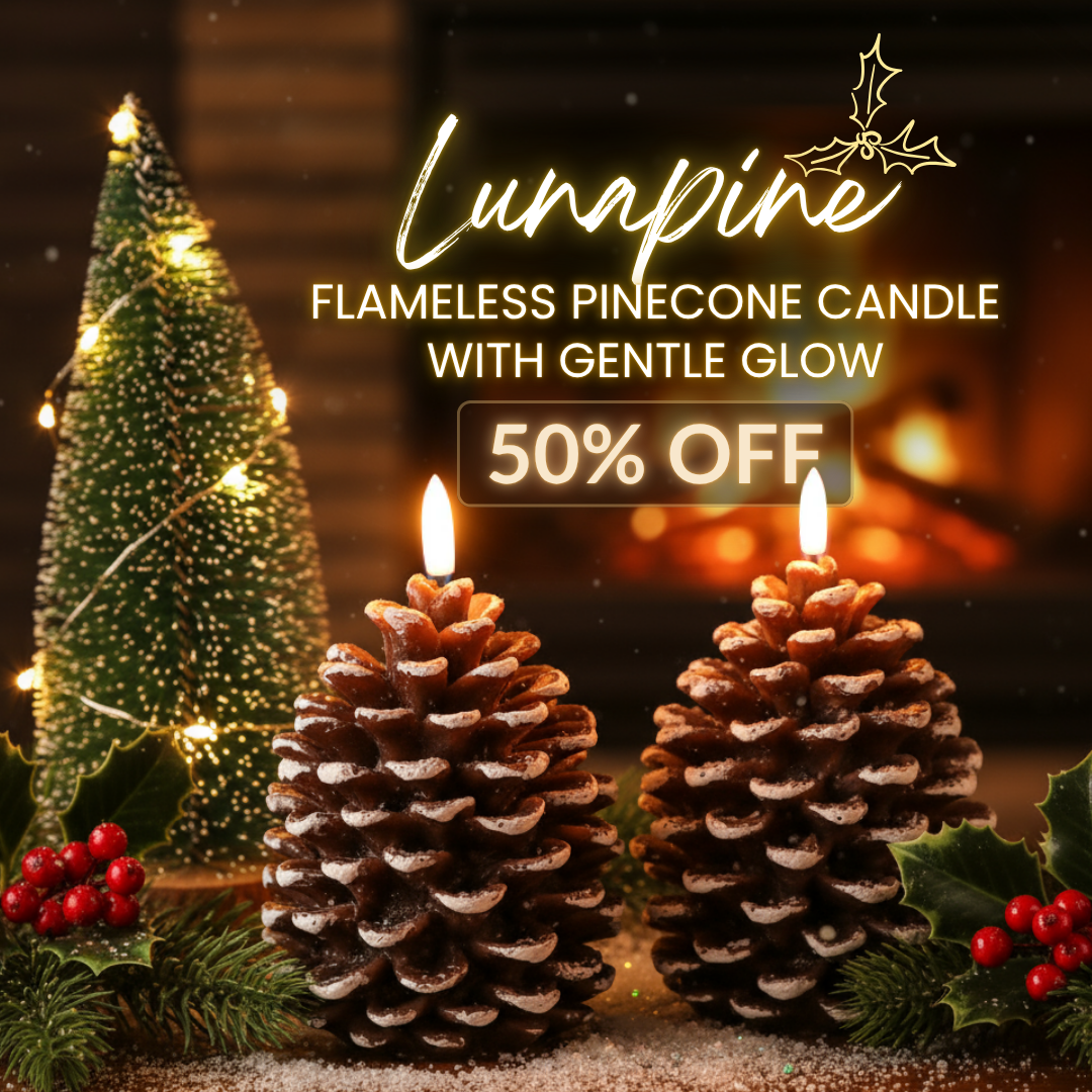 Lunapine™ – Flammenlose Tannenzapfenkerze