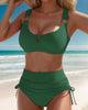 Ioana - Hoog uitgesneden damesbikini met v-detail en brede bandjes