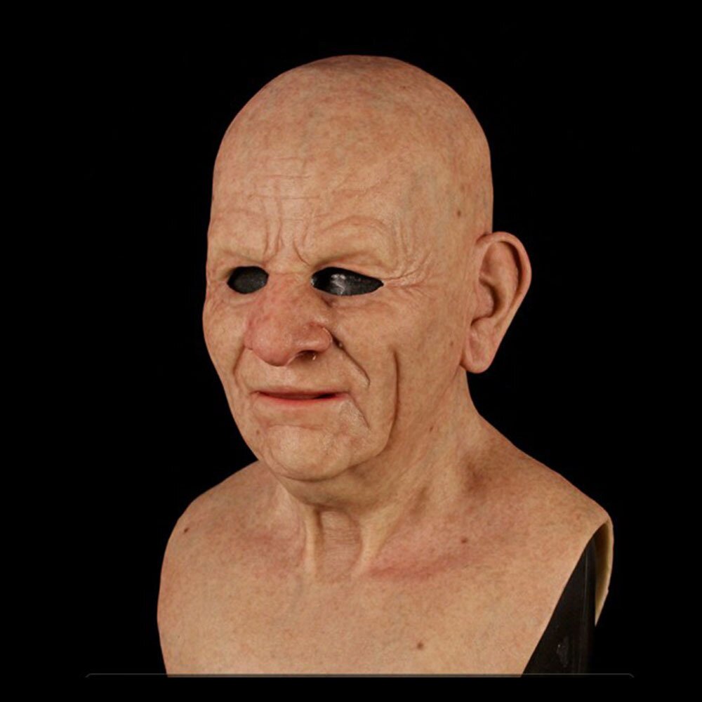 ElderMorph™ - Hyperrealistische Old-Man-Maske mit beweglichem Mund