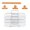 3-stufiges Edelstahl-Luftfritteusen-Rack für vielseitiges Garen