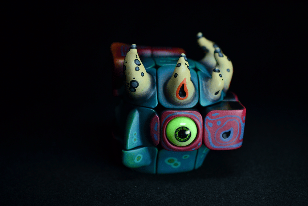 Kunst Monster Rubik's Cube Kunstwerk