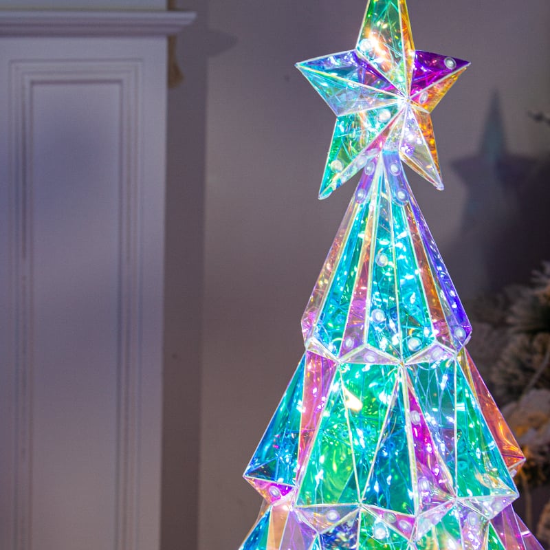 LumiGlitz™ – RGB-Holografische Weihnachtsfiguren