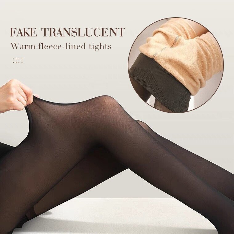 FlawlessFleece™ - Transparente Thermo-Strumpfhose