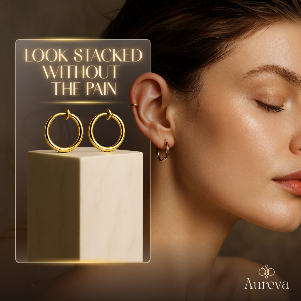 (1+1 GRATIS) | Aureva™ – Komfortable Ohrringe mit einziehbarem Verschluss