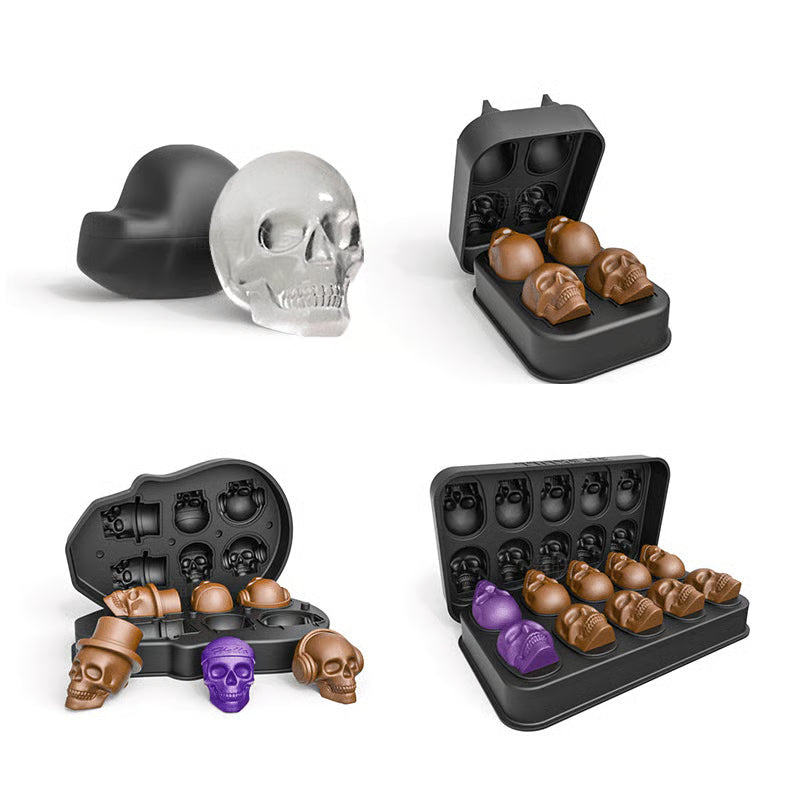 BrewBones™ – Realistischer 3D-Totenkopf-Eiswürfel