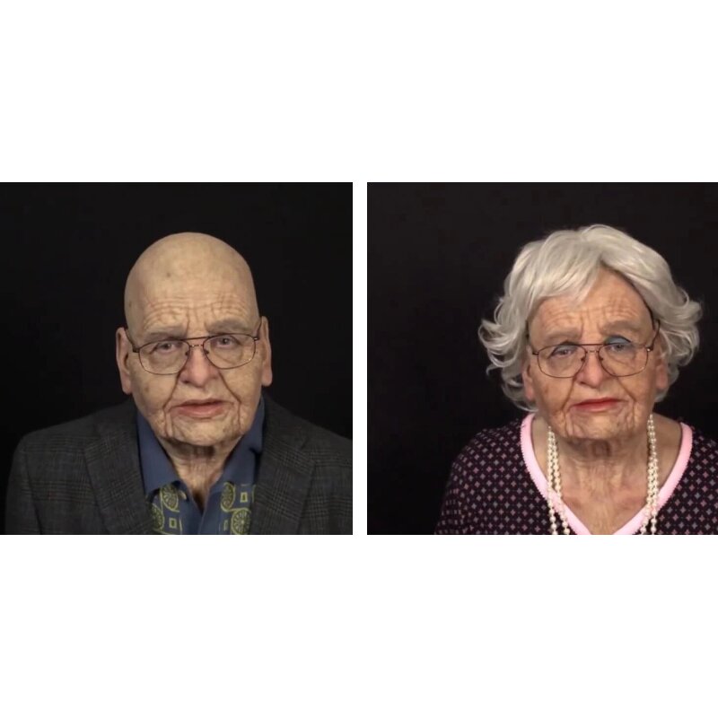 ElderMorph™ - Hyperrealistische Old-Man-Maske mit beweglichem Mund