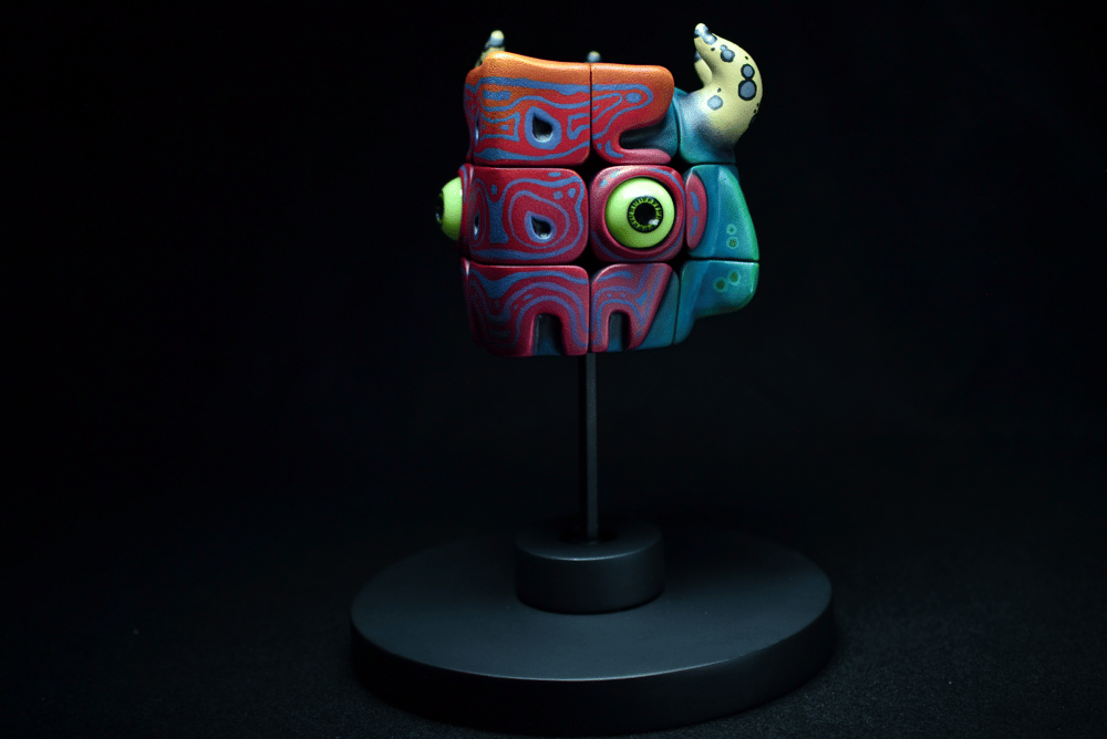Kunst Monster Rubik's Cube Kunstwerk