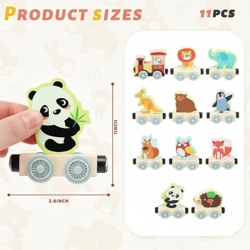 MagniZoo™ – Houten Magneet-Trein