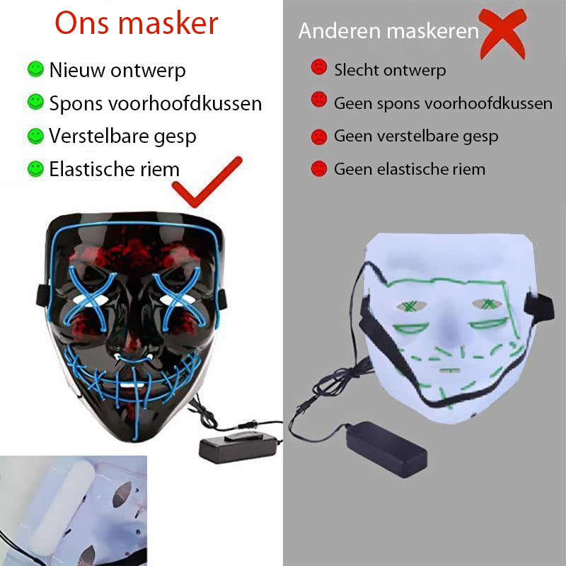 50% RABATT | GlowGrin™ | Halloween-LED-Leuchtmaske