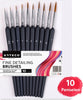 10-teiliges professionelles Pinselset für Kunst und Malerei