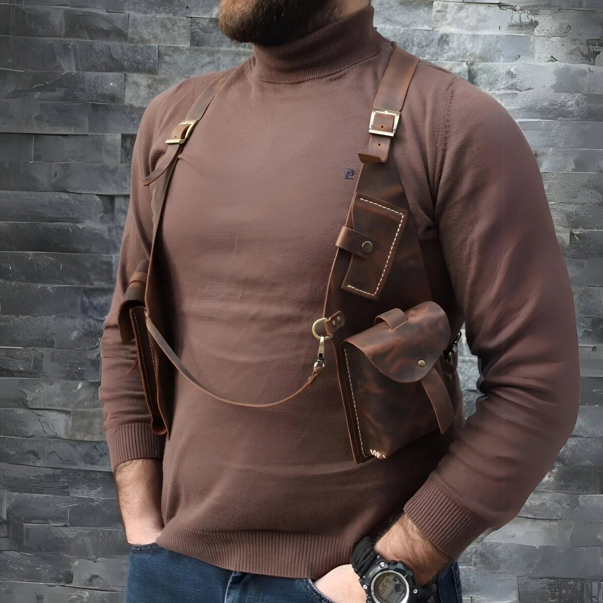 Neuer Leder-Diebstahlschutz-Gurt (5 Farben)