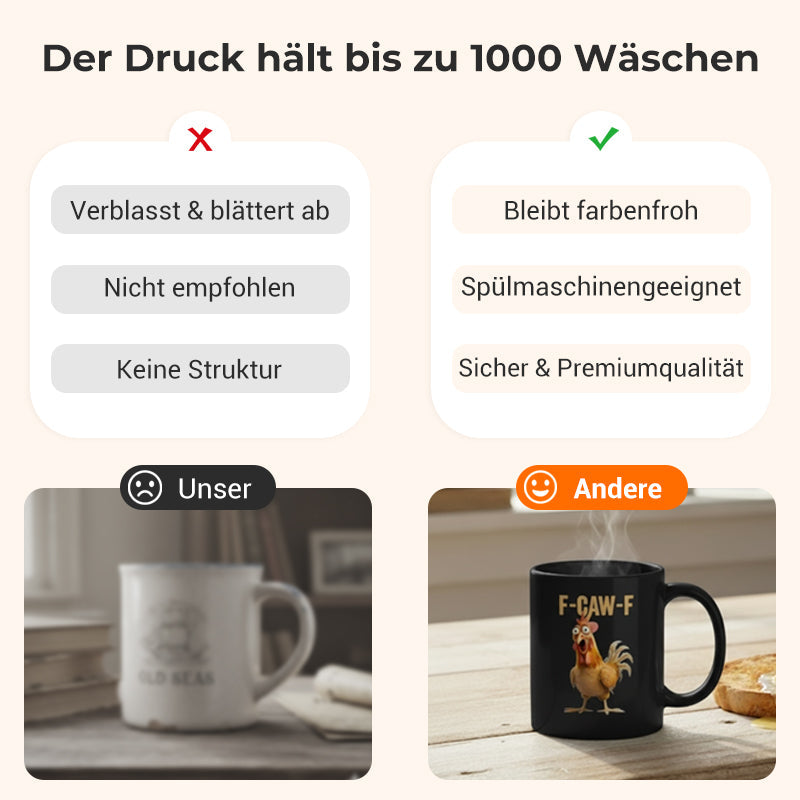 F-Caw-F™ – Lustige Hühner-Tasse 🐔☕