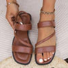 Quenilda | Minimalistische Riemensandalen mit Stretch-Ferse