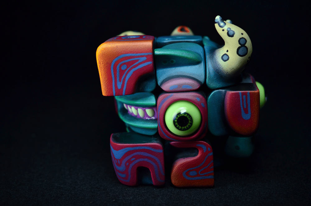 Kunst Monster Rubik's Cube Kunstwerk
