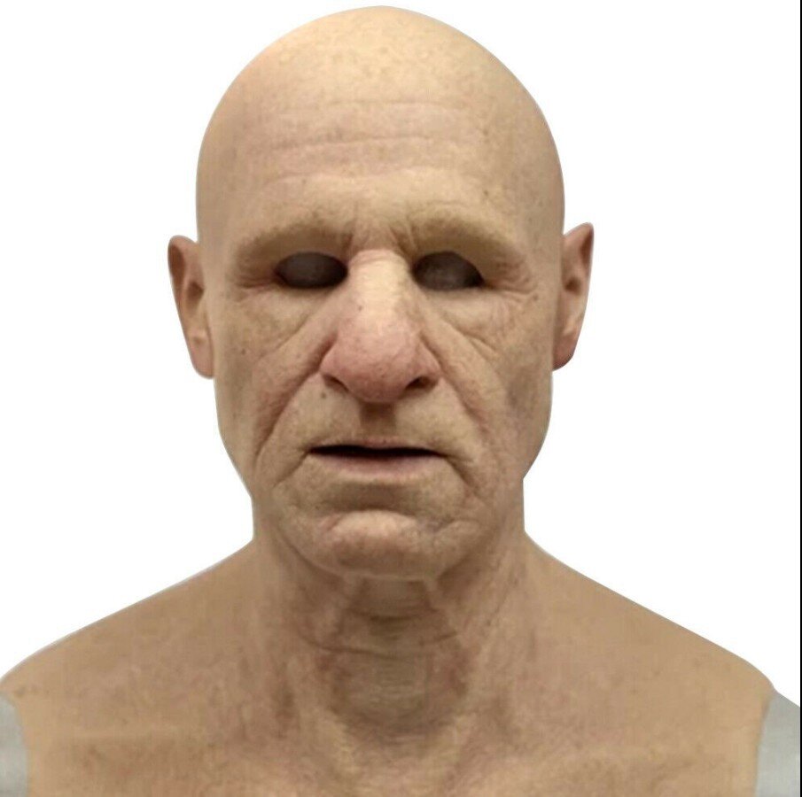 ElderMorph™ - Hyperrealistische Old-Man-Maske mit beweglichem Mund