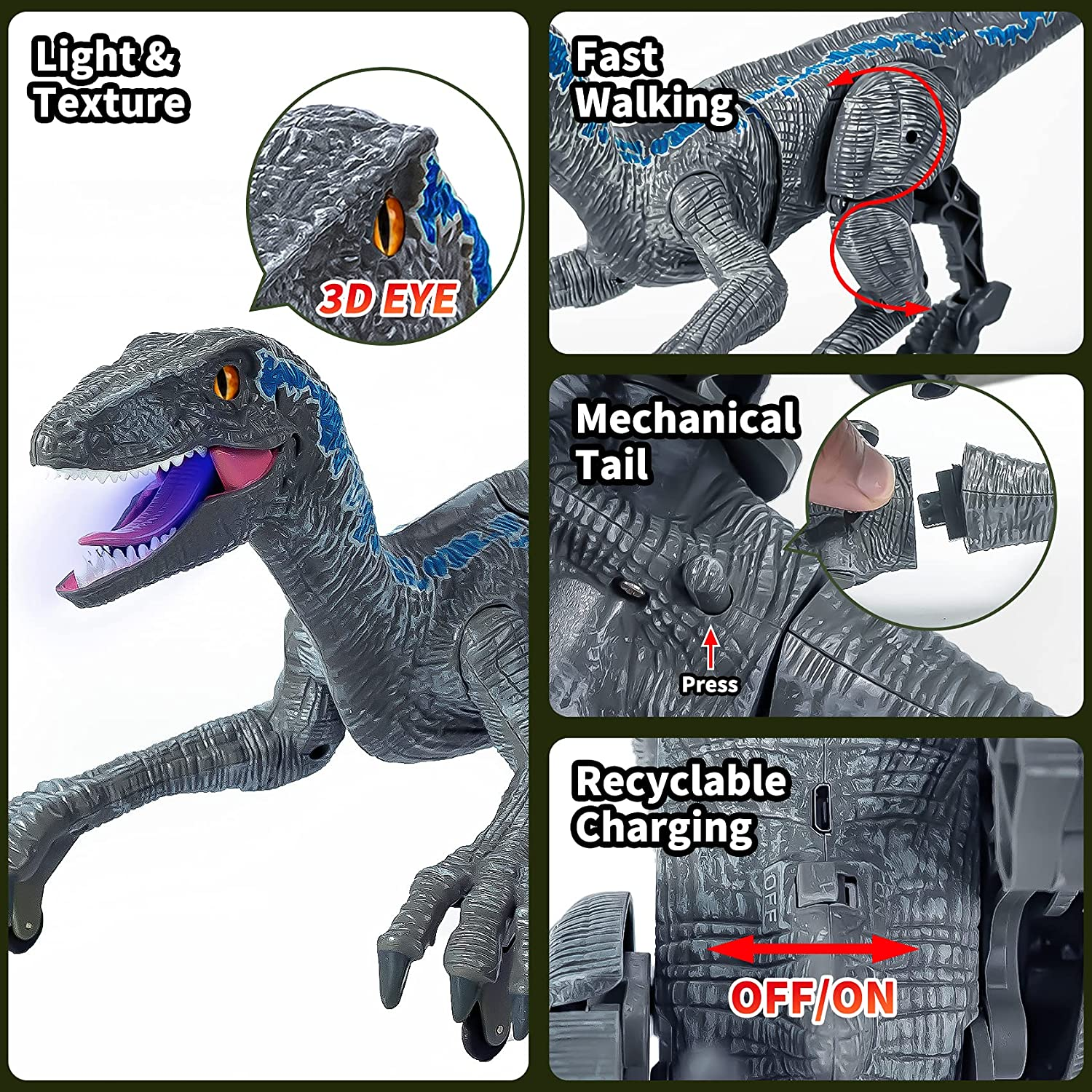 RaptorRun RC – Realistischer Dino