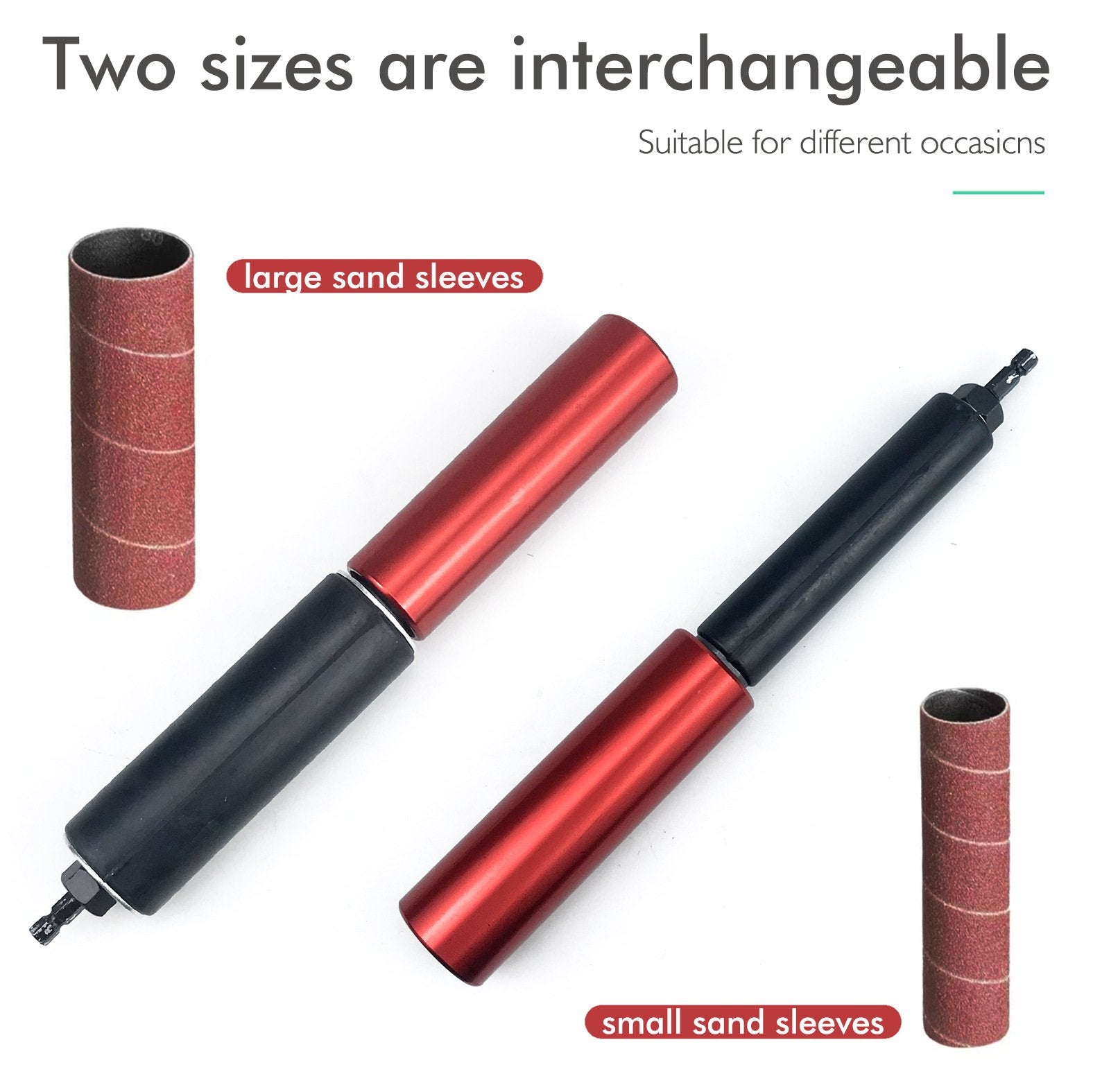 Multi-Oberflächen Spindelschleifer-Adapter-Set mit 10 Schleifpapieren