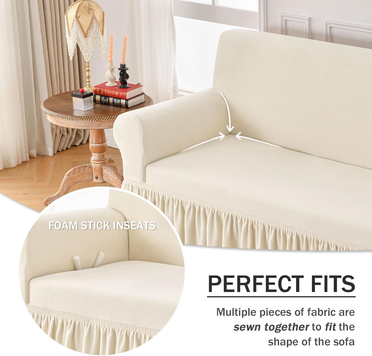 PlushGuard™ – Plüsch-Stretch-Sofabezug
