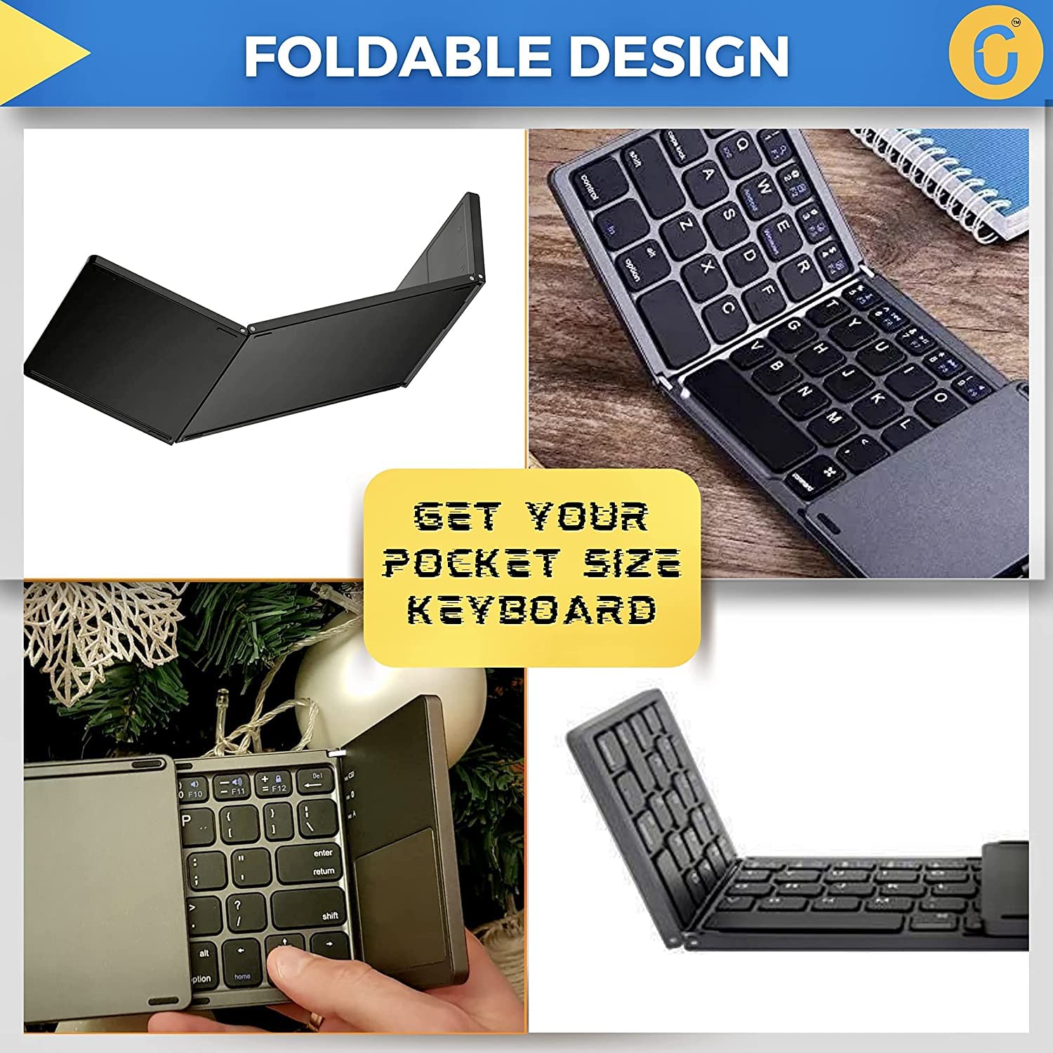 Keyless™ Faltbare drahtlose Bluetooth-Tastatur