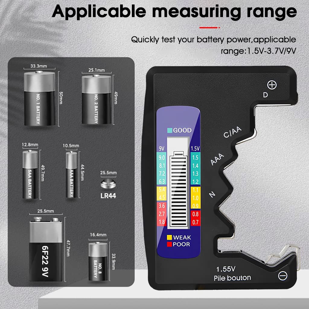 50% Rabatt | VoltTest™ | Schnelltest für AA, AAA, 9V & Knopfzellen