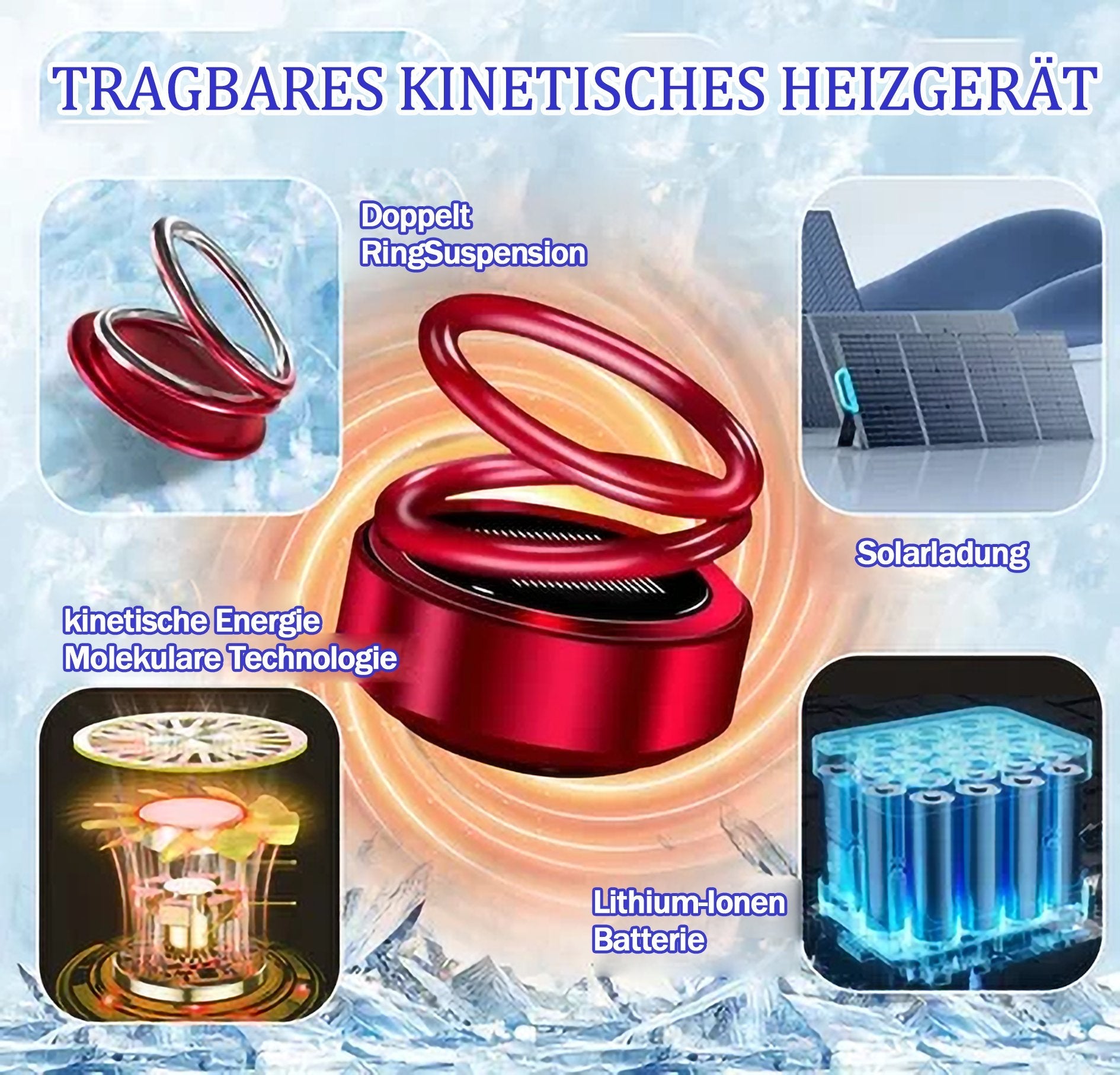 1 + 1 GRATIS | HeatCore™ - Tragbarer kinetischer Heizlüfter