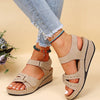 Quenilda | Bequeme Sommer-Klettsandalen mit Keilsohle