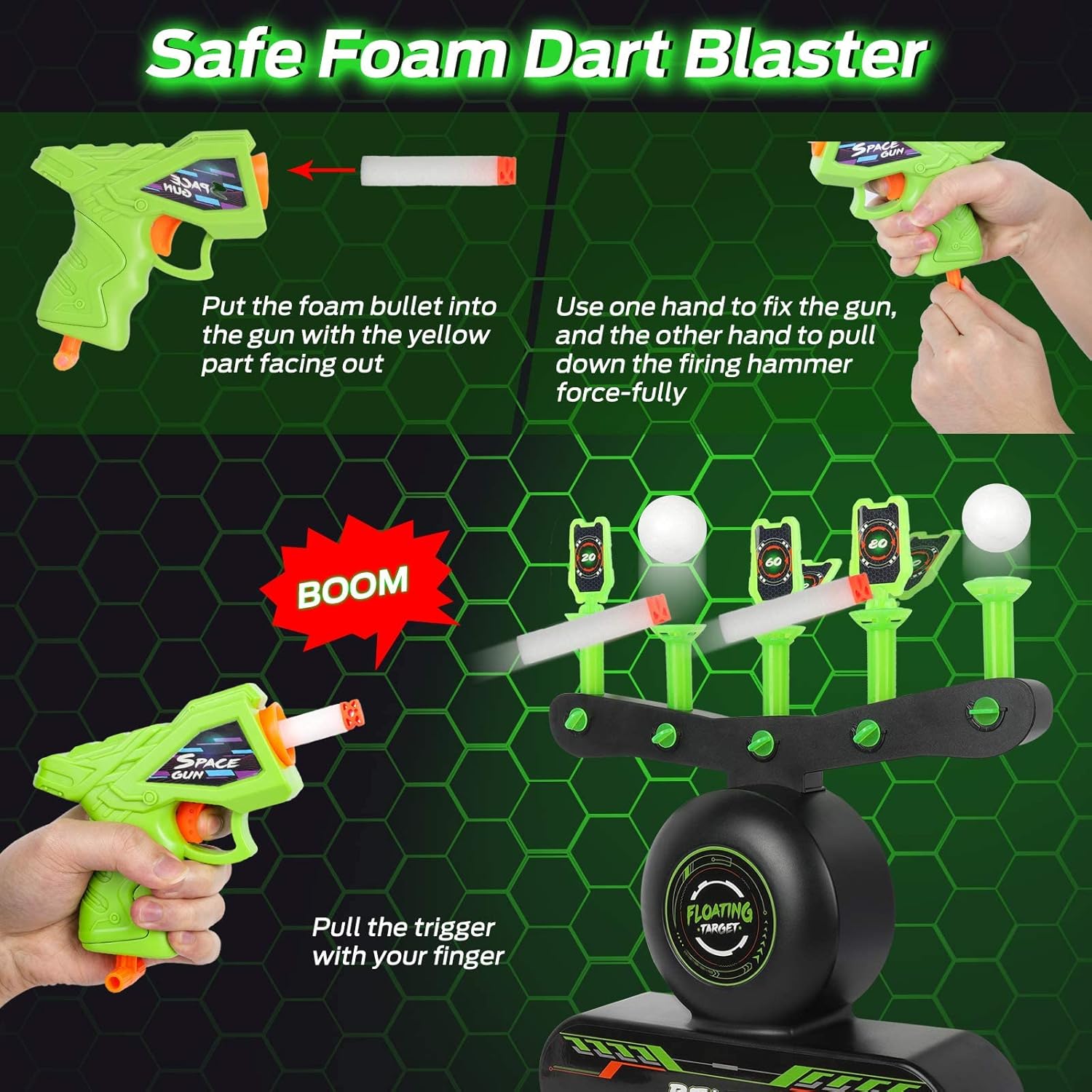 AimTrack™ – Im Dunkeln leuchtendes schwebendes Ziel