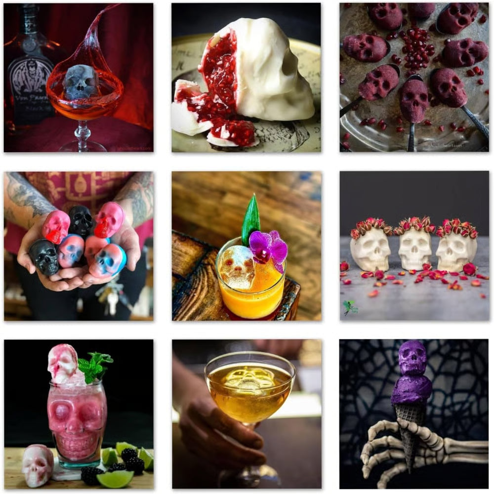 BrewBones™ – Realistischer 3D-Totenkopf-Eiswürfel
