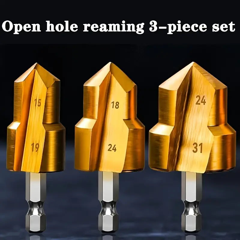 MaxHole™ | Water Pipe Fitting Reamer Drill Bit [Set of 3 Steel] | 50% off
