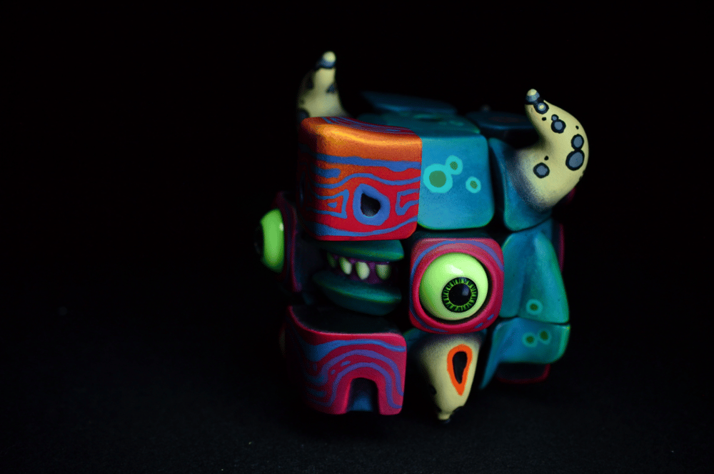 Kunst Monster Rubik's Cube Kunstwerk
