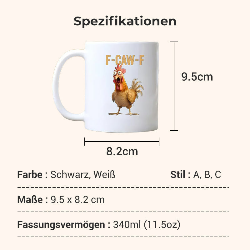 F-Caw-F™ – Lustige Hühner-Tasse 🐔☕