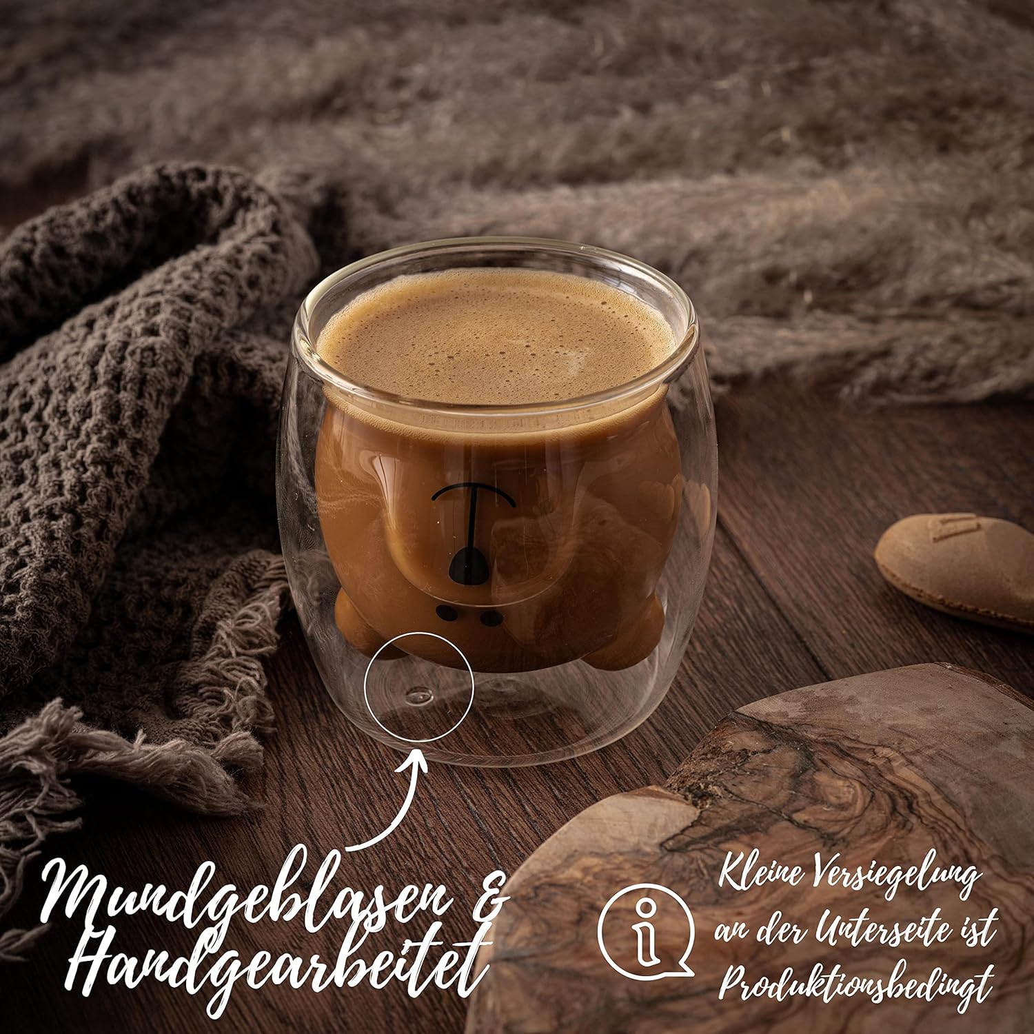 1+1 GRATIS | HugMug™ - Doppelwandige Bären-Tassen für warme