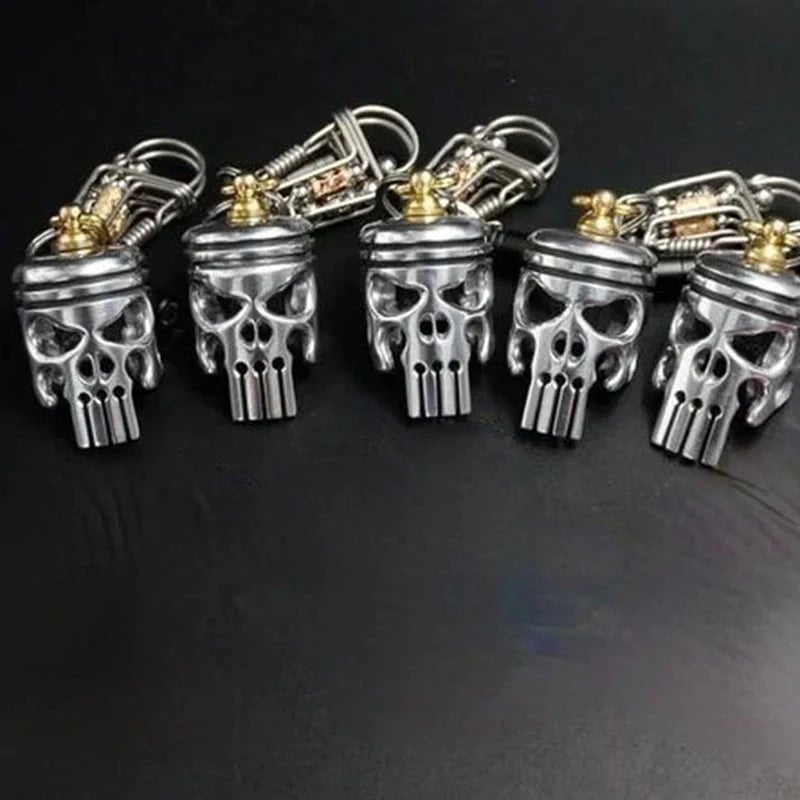 GrimTorque™ - Handgefertigter Skull-Schlüsselanhänger aus Kolben