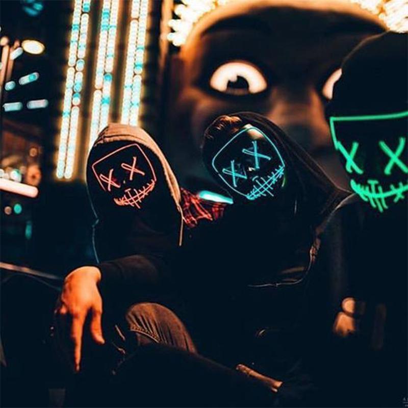 50% RABATT | GlowGrin™ | Halloween-LED-Leuchtmaske