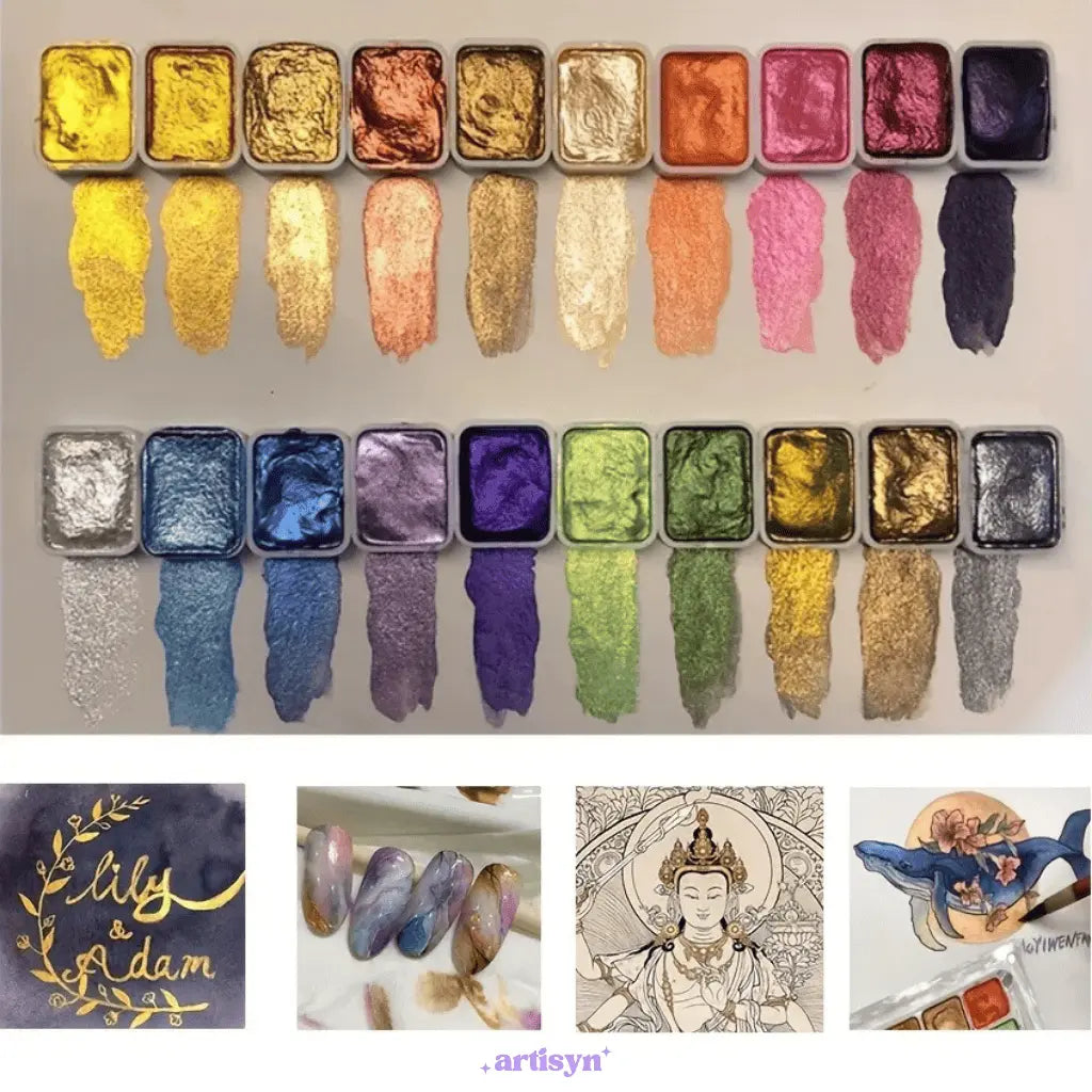Artisyn™ – Schillerndes Aquarellfarben-Set
