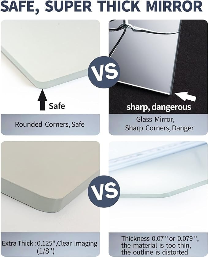 Bruchsicherer Acryl-Wandspiegel - Biegbar & Sicher